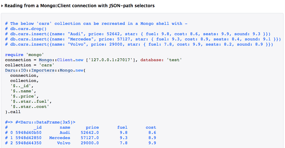 Mongo Importer - Example